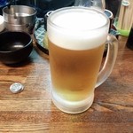 立呑み処 けんちゃん - 生ビール・390円　2013.07