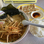 麺屋めん吉 - 醤油ネギラーメン+餃子半ライス1,180円