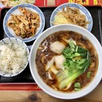 鶏西大冷麺 - ネギ油刀削麺(自家製)ランチ