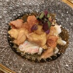 四季彩ダイニング　春 - 豪華な、毛蟹、雲丹、モズクです。ウニもタップリでカニ足も太い