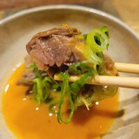 割烹 隆 - 牛タンの辛味噌煮込み