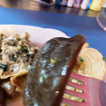 トラットリア プルチネッラ - この椎茸、めちゃ肉厚で美味しい（ピンボケすいません）