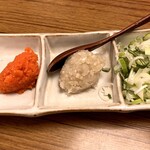 千成 - 紅葉おろし・刻みにんにく・刻みネギ