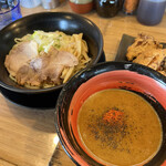 二代目 麺の坊 晴レル屋 - カレーつけ麺と唐揚げ3個