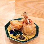 九段ヒトシズク - ⚫美桜鶏チューリップの昆布〆
