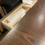 Jonnohorumommonogatari - 箸やスプーン、テッシュはテーブルのサイドの引き出しにある