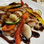 キッチン ブルー グローブ - 反対側から