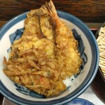 そば処 はるな - 天丼セット（もりそば）