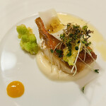 エヴォリュエ - 高知鮮魚 カリフラワーとブロッコリーみかんのブールノワゼット