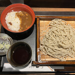 Kurumaya - 朝定食 カレーと蕎麦(冷)  420円  R5.4.2