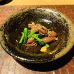 千翠 - かき菜と富山のスチームホタルイカ