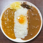 エアポート山形屋 - あいがけカレー、いただきま〜す