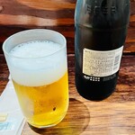 台湾料理　琥珀 - 瓶ビールはアサヒスーパードライの中瓶