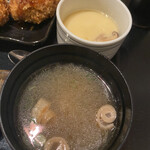 食工房主水 - 鶏出汁の味噌汁かな。珍しいお味ですがとても美味◎