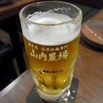 山内農場 - 生ビール(474円)


