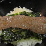 秋田牛玄亭 - トモサンカクを海苔と共に頂きました