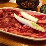 ホルモン焼　竹のこ - 牛かるび豚ロース900円