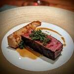 蒼 - 上田畜産 但馬玄シャトーブリアンの炭火焼きは、やはり世界一好き。ジュのソースが神技としか思えない。また呼吸をするのを忘れそう。京都塚原産白子筍の筍の香りにノックアウト。甘みが凄いし、スッとナイフの入るソフトさ。