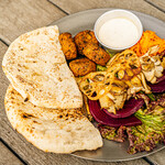 Pita Sandwiches with seasonal vegetables and Falafel