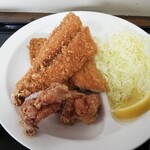 かつかつ亭 - 手作りアジフライ定食 950円
