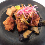 くまもと中央カントリークラブ - 揚げ鶏と茄子の甘酢ソース