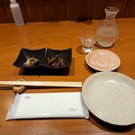 シフクノオト金澤寿司dining - 卓上の設え。