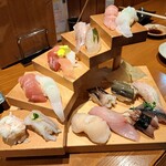 Shifuku No Oto Kanazawa Sushi Dainingu - コレが「映える！」と評判の「階段盛り寿司」。