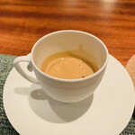 蒼 - ⑤【さかな人 長谷川さんより 長井の赤座海老 ビスクとともに】
      ★ 赤座海老の頭+殻の出汁を6時間煮込んだ塩無しビスク