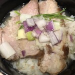 麺屋一燈 - 豚そば(塩)+小ライス