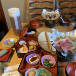 春日野 - 柿の葉寿司や、吉野葛を使ったお料理が複数あり、この地方のお料理も、それ以外も、とっても美味しかったです♡