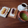 Kafe Meigyoku An - みたらし団子、粒あん団子、抹茶、コーヒー