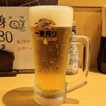 そば処 呑み処 つつみ - 暖かくなり、ビールが美味しい季節です