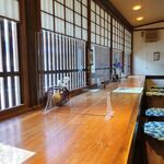 Izumo Kaidou Neu Shuku Nibankan Soba Doujou Tataraya - 店内カウンター席（出雲街道根雨宿二番館 そば道場たたらや）