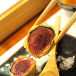 天婦羅 みやしろ - シャトーブリアンの湯葉巻き