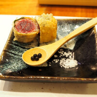 天婦羅 みやしろ - シャトーブリアンの湯葉巻き