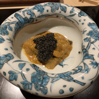 味あら井 - 地物の伊勢海老の雲丹和え