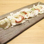 Japanese style carpaccio of Hokkaido octopus