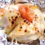 Grilled Hokkaido potatoes with butter and mentaiko cheese