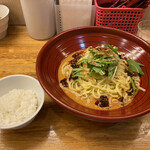 kinkatsu - 汁なし金胡麻担担麺 780円+大盛 100円+小ライス