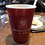 アンティコカフェアルアビス - アイスコーヒーがミディアムでこのデカさ！