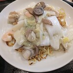 中国家常菜 同心房 - 海鮮あんかけ焼きそば