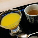 醍醐 - ミカンゼリー＆ほうじ茶
