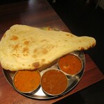 Andhra Kitchen - ナーンと３種
