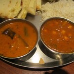 Andhra Kitchen - 野菜とチキンカリー