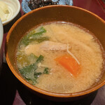 鮮菜魚 早瀬 - マグロのあら汁、これまた美味しかったです。