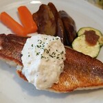 キッチン ブルー グローブ - 反対側から