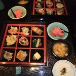 北○ - ランチ　本日の旬を贅沢に[彩り御膳］　１２８０円　二人分　【　２０１３年７月　】