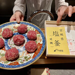 ななにん - 塩釜 延縄 本鮪 とっさき とろたく手巻き