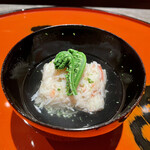 ななにん - 甘鯛のすり身と蟹の真薯、こごみ