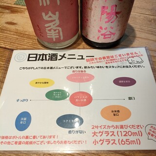 何にしよう？日本酒メニューはチャート式です！